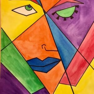 Cubist Woman Portrait Painting 3